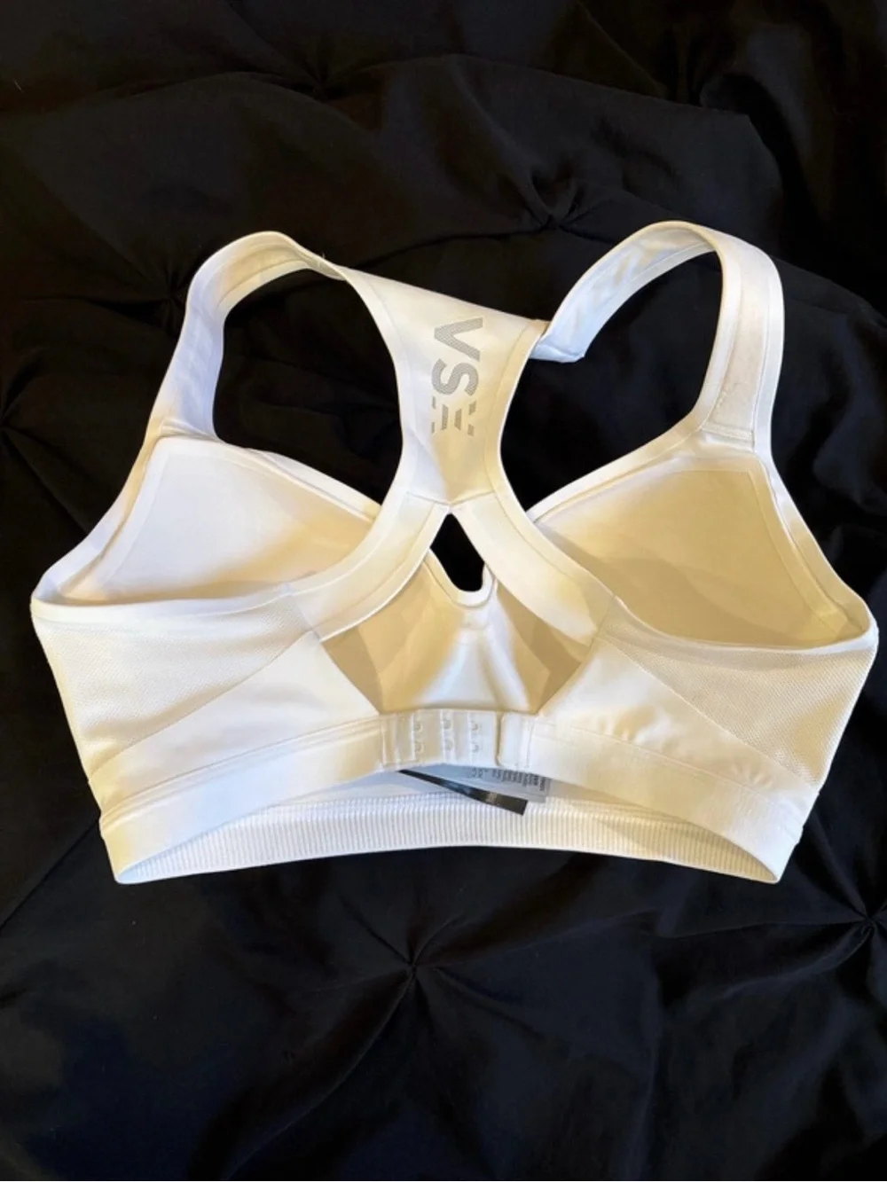 VSX White Padded Racerback Sports Bra with Molded Cups